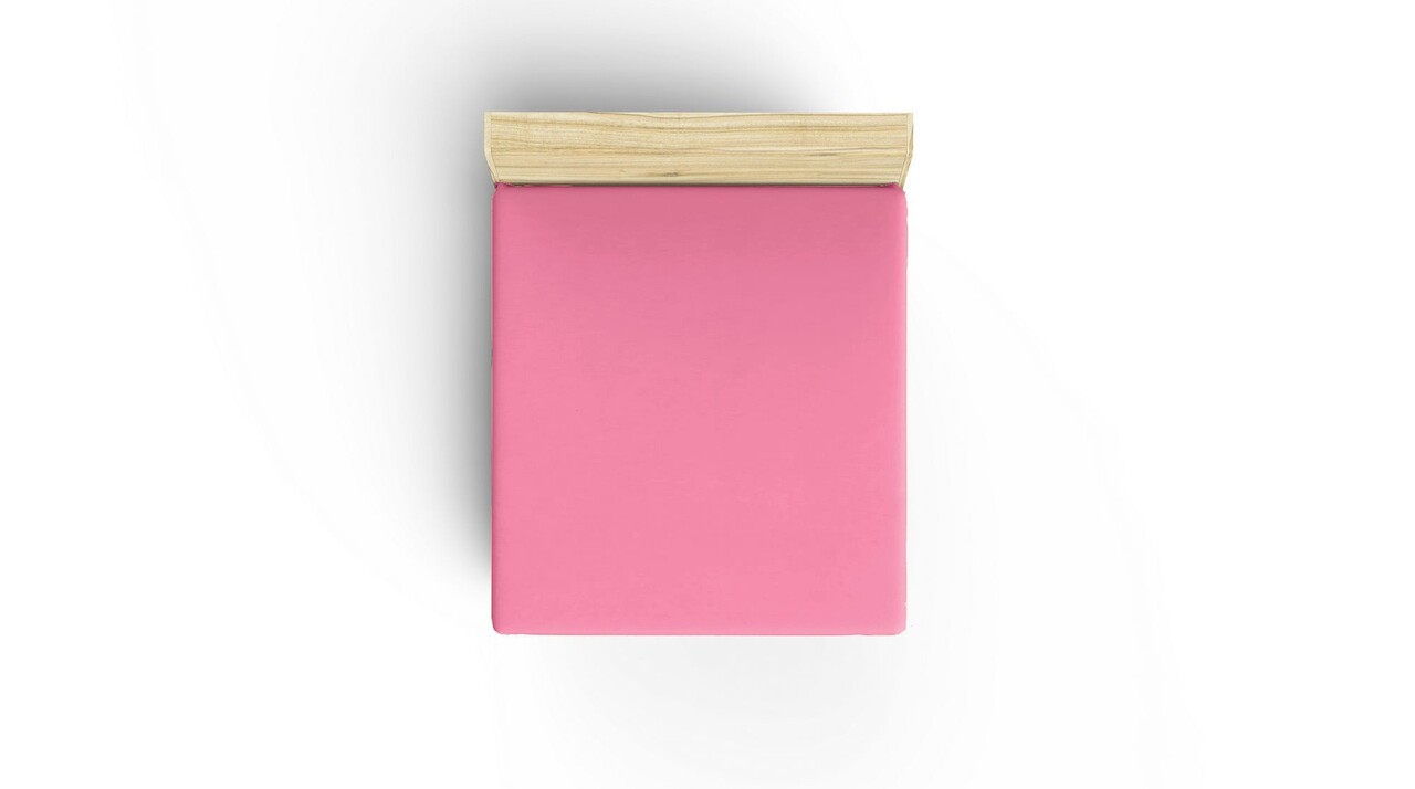 Cearceaf de pat cu elastic Ranforce Single Large (FR), L'essentiel Maison, Pink, Roz - imagine 5